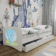 Łóżka dla dzieci i młodzieży - Kocot Kids Łóżko BABY DREAMS niebieski miś dziecięce z szufladą Kocot Kids - miniaturka - grafika 1
