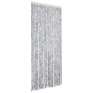 Zasłony - vidaXL Zasłona Fly biało-szara 100x230 cm szenilowa - miniaturka - grafika 1