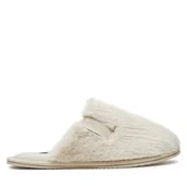 Kapcie damskie - Kapcie Calvin Klein Jeans Hotel Slipper Fur After Glow YW0YW01593 Écru - miniaturka - grafika 1