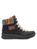 Botki damskie - Rieker Botki 73343-00 Czarny - miniaturka - grafika 1