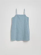 Sukienki - Reserved - Jeansowa sukienka mini - niebieski - miniaturka - grafika 1