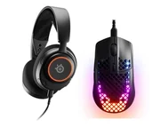 Słuchawki - SteelSeries Arctis Nova 3 + Aerox 3 Onyx - miniaturka - grafika 1