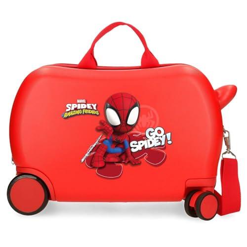 Joumma Marvel Go Spidey walizka dziecięca czerwona 45 x 31 x 20 cm twardy ABS 24,6 l 1,8 kg 4 koła bagaż podręczny, Czerwone, walizka dziecięca