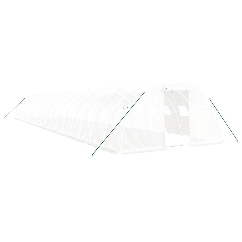Prolenta Premium - Szklarnia z ramą stalową biała 72 m² 18x4x2 m