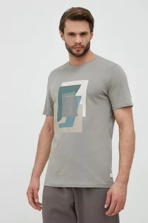 Koszulki męskie - Outhorn t-shirt bawełniany kolor biały z nadrukiem - grafika 1