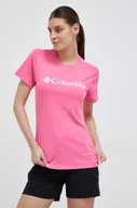 Koszulki sportowe damskie - Columbia t-shirt sportowy Zero Rules Graphic kolor różowy - miniaturka - grafika 1