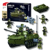 Klocki - KLOCKI SLUBAN B1250 Czołg 2w1 BMD-2S BMD-1S 1:35 ModelBricks 530 el. - miniaturka - grafika 1