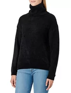 Swetry damskie - Vila Damski sweter VILAJULI z golfem L/S Knit-NOOS, czarny, XS, czarny, XS - miniaturka - grafika 1