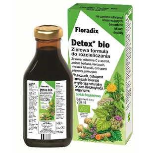 Salus Haus Floradix Detox Bio 250 ml 3507121 - Układ moczowy i płciowy - miniaturka - grafika 1