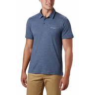 Koszulki sportowe męskie - Koszulka męska Columbia Tech Trail Polo Rozmiar: XL / Kolor: niebieski - miniaturka - grafika 1