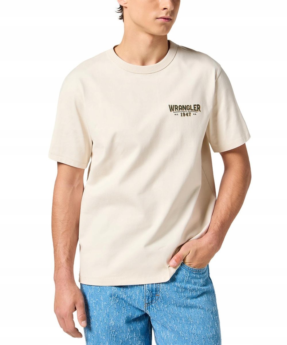 T-shirt Wrangler SS TEE 112357360 Vintage White L