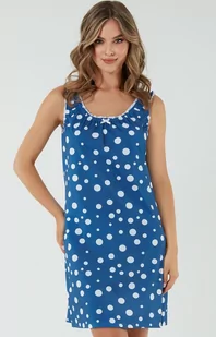 Damska koszula nocna na szerokich ramiączkach niebieska Raba, Kolor niebieski-wzór, Rozmiar S, Italian Fashion - Primodo.com - Piżamy damskie - miniaturka - grafika 1