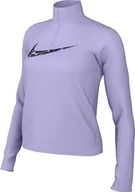 Koszulki i topy damskie - Nike Top W Nk Swsh Hbr DF Hz Mid, Lilac Bloom/White, FN2636-512, S - miniaturka - grafika 1