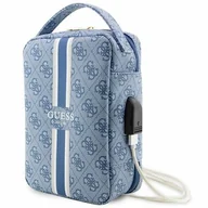 Torby na laptopy - Guess Torba GUHBP4RPSB Organizer niebieski/blue 4G Printed Stripes - miniaturka - grafika 1