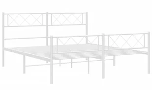 Białe metalowe łózko małżeńskie 160x200 cm - Bambi - Łóżka - miniaturka - grafika 1