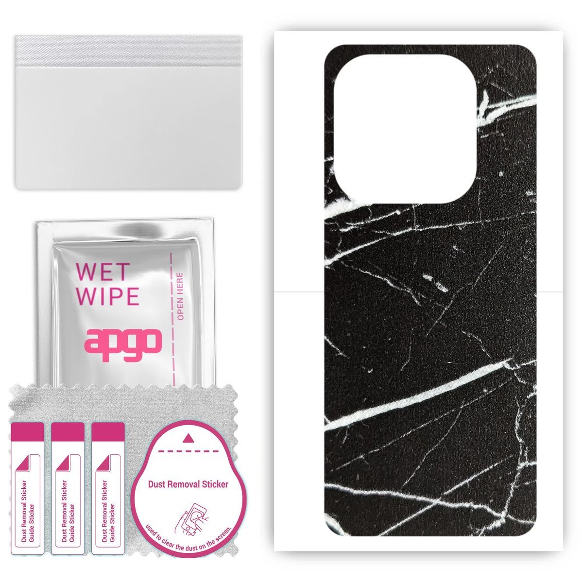 Folia naklejka skórka strukturalna na TYŁ do Tecno Spark 20 Pro - Marmur Ciemny - apgo SKINS