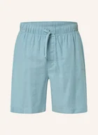 Spodenki damskie - Calvin Klein Szorty Od Piżamy Z Lnem blau - miniaturka - grafika 1
