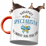 Kubki - Kubek Pomarańczowy dla Specjalisty na Prezent z Nadrukiem ze Zdjęciem + Opakowanie na prezent (wzór 03) - miniaturka - grafika 1