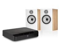 Zestawy stereo - Bluesound POWERNODE EDGE (czarny) + 606 S3 (dąb) - miniaturka - grafika 1