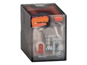 Sterowniki i przekaźniki - Lovato Przekaźnik przemysłowy ze wskaźnikiem LED i przyciskiem mechanicznym, sterowanie 24VDC, 4C/O, 5A, do gniazd HR6XS4.. HR604CD024 - miniaturka - grafika 1