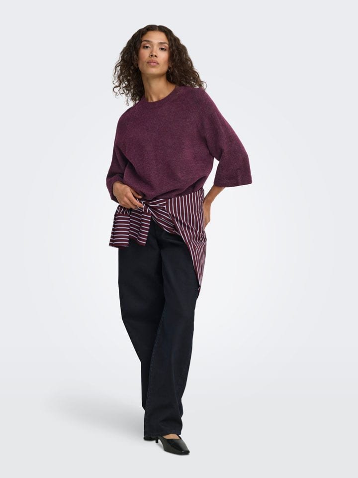 ONLY Sweter w kolorze bordowym