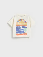 Bluzki dla niemowląt - Reserved - T-shirt z nadrukiem - złamana biel - miniaturka - grafika 1