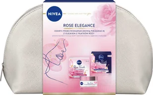 NIVEA Rose Elegance, Zestaw Przeciwzmarszczkowy krem na dzień, 50ml + Przeciwzmarszczkowy krem na noc, 50ml + kosmetyczka - >>> DARMOWA od 99zł <<< w 24h ! - Zestawy kosmetyków damskich - miniaturka - grafika 2