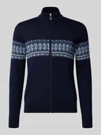 Swetry męskie - Kurtka z dzianiny ze stójką i zamkiem błyskawicznym - miniaturka - grafika 1