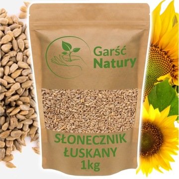 Słonecznik Łuskany Naturalny 1000 g Pestki Ziarno Bez Gmo 1kg
