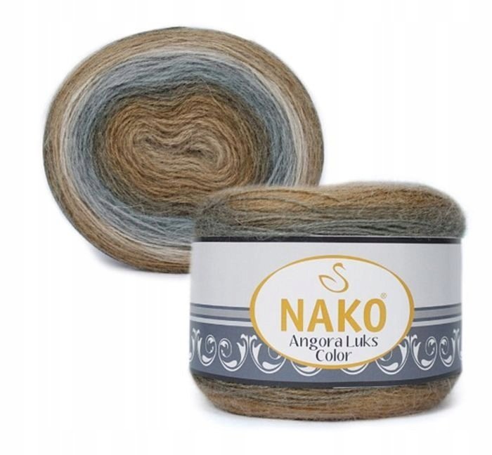 włóczka NAKO ANGORA LUKS COLOR 150g kol. 81907 .