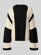 Swetry damskie - Sweter z dzianiny o kroju regular fit z mieszanki bawełny model ‘GIGI’ - miniaturka - grafika 1