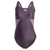 Stroje kąpielowe - adidas Damski strój kąpielowy w kolorowe bloki, 34, Aurora Czarny, 38 - miniaturka - grafika 1
