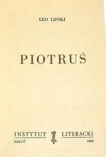 Piotruś - Poezja - miniaturka - grafika 1