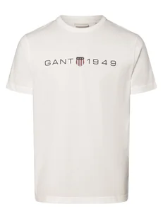 Gant T-shirt męski Mężczyźni Bawełna biały nadruk, M - Koszulki męskie - miniaturka - grafika 1