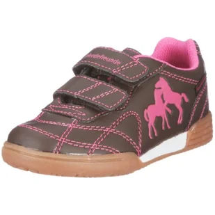 Pferdefreunde Dziewczęce Denise buty sportowe do wnętrz, brązowy - Braun mokka Pink - 29 EU - Buty dla dziewczynek - miniaturka - grafika 1