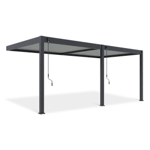 Przyścienna pergola ELEGANCE WALL 3x6 Anthracite/Light Grey - Gutroof - Kratki i pergole - miniaturka - grafika 1
