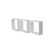 Półki do salonu - Zestaw 3 półek ściennych Cube Białe Spaceo - miniaturka - grafika 1