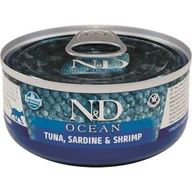 Mokra karma dla kotów - FARMINA FARMINA N&D Cat Ocean sea bass sardine shrimps 80 g okoń morski sardynki krewetki - miniaturka - grafika 1