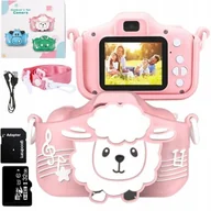 Aparaty Cyfrowe - ZeeTech Aparat Dla Dzieci Kamera Owca różowa 40Mpx + Karta 32Gb - miniaturka - grafika 1