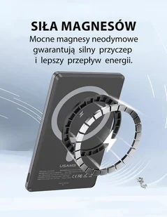 USAMS Powerbank indukcyjny 5000mAh 20W Fast Charge ciemnoszary/dark grey 10KCD22001 (US-CD220) - Powerbanki - miniaturka - grafika 12