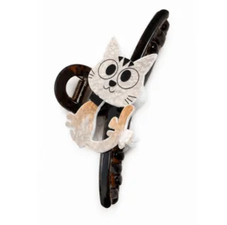 ECARLA spinka do włosów elegancka KOTEK XL 13cm SP471