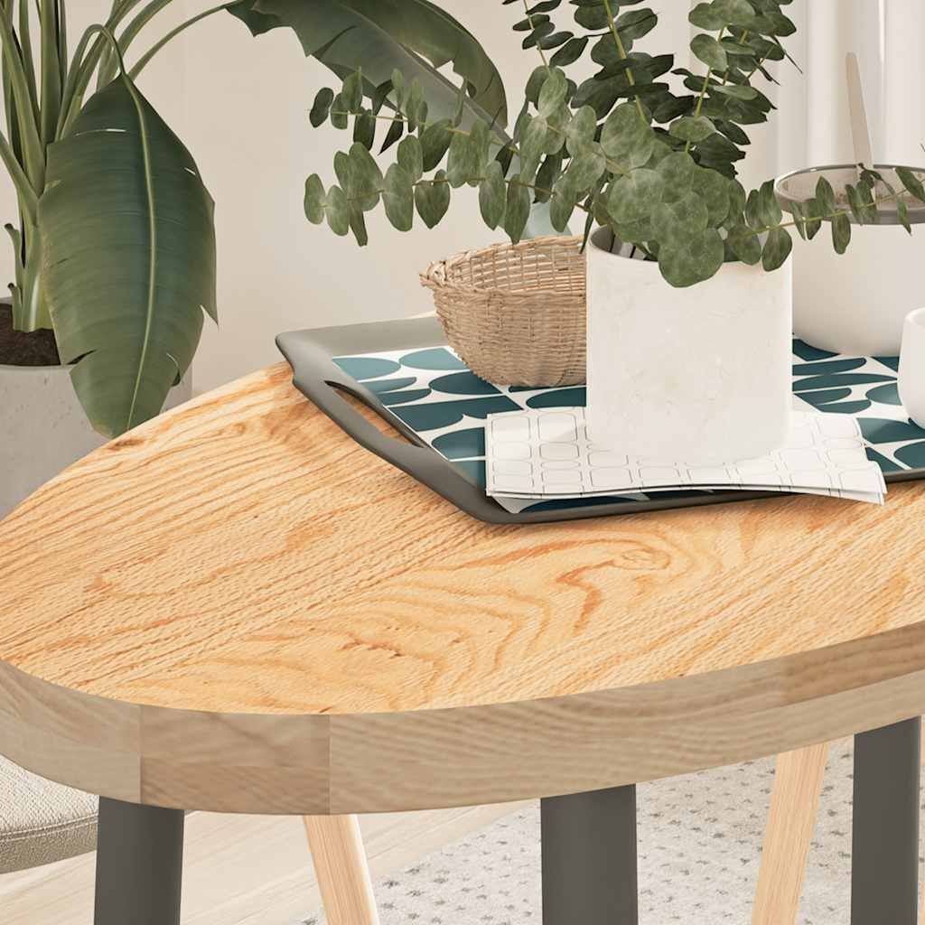 vidaXL vidaXL Blat do stołu, 100x50x4 cm, lite drewno dębowe, owalny