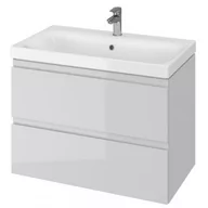Szafki łazienkowe - Cersanit Moduo szafka 80 cm podumywalkowa szara S590-007-ECO - miniaturka - grafika 1