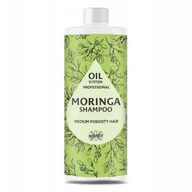 Szampony do włosów - RONNEY Oil System Professional Moringa Shampoo - Szampon do włosów średnioporowatych, 1000ml - miniaturka - grafika 1