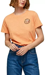 Koszulki i topy damskie - Pepe Jeans Koszulka damska Onix, Pomarańczowy (brzoskwinia), XS - grafika 1
