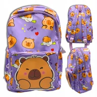 Plecaki szkolne i tornistry - Plecak Kapibara Do Szkoły Szkolny Miejski Podróżny Pojemny Kapibarka - miniaturka - grafika 1