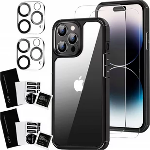 Etui do iPhone 15 Pro Obudowa Case +2x szkło na ekran i 2x obiektyw pancerne Alogy 360 Hybrid Set 5w1 czarno-przezroczyste - Etui i futerały do telefonów Etui do iPhone 15 Pro Obudowa Case +2x szkło na ekran i 2x obiektyw pancerne Alogy 360 Hybrid Set 5w1 czarno-przezroczyste - Etui i futerały do telefonów - miniaturka - grafika 1
