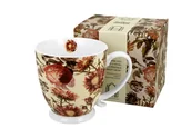 Kubki - Kubek do kawy i herbaty porcelanowy na stopce DUO  PEONY 450 ml - miniaturka - grafika 1