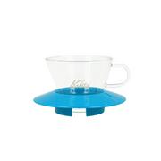 Zaparzacze i kawiarki - Kalita - szklany dripper Wave 155 - niebieski - miniaturka - grafika 1