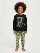 Piżamy chłopięce - Sinsay - Piżama dwuczęściowa Jurassic World - czarny - miniaturka - grafika 1